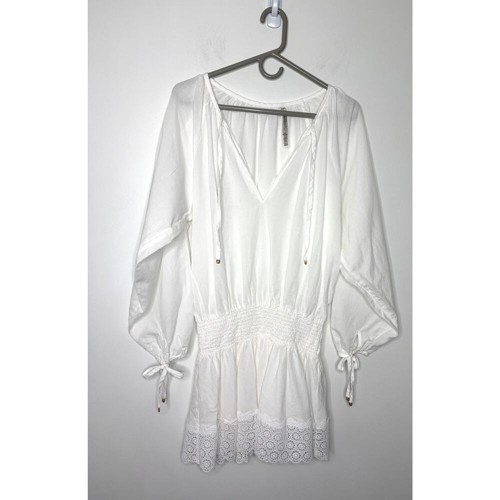 Victoria's Secret White Eyelet One-Piece Swim Cover-Up
